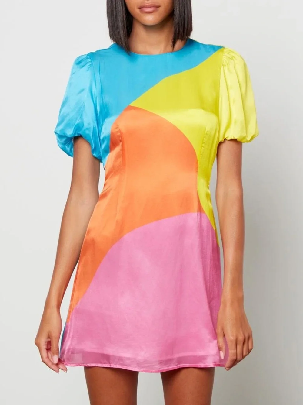 Olivia Rubin Mathilde Colourblock Mini Dress - Picture 1 of 7